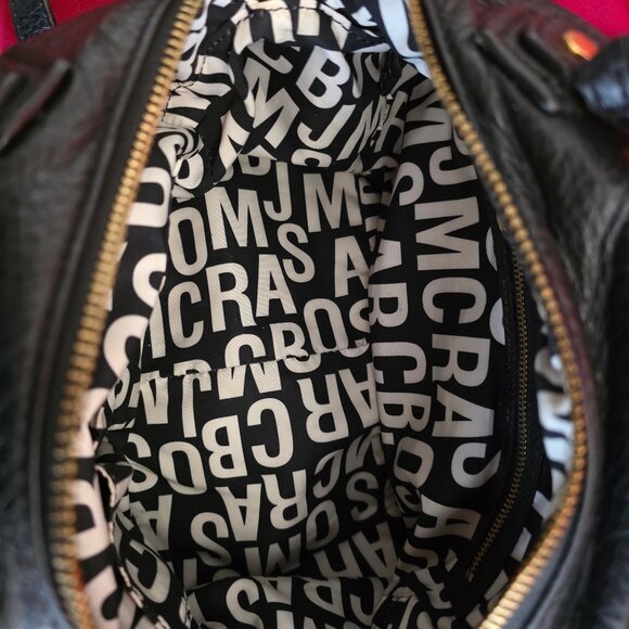 Marc Jacobs Handbag, Round w Handles and Crossbody Strap, Leather - Picture 2 of 9